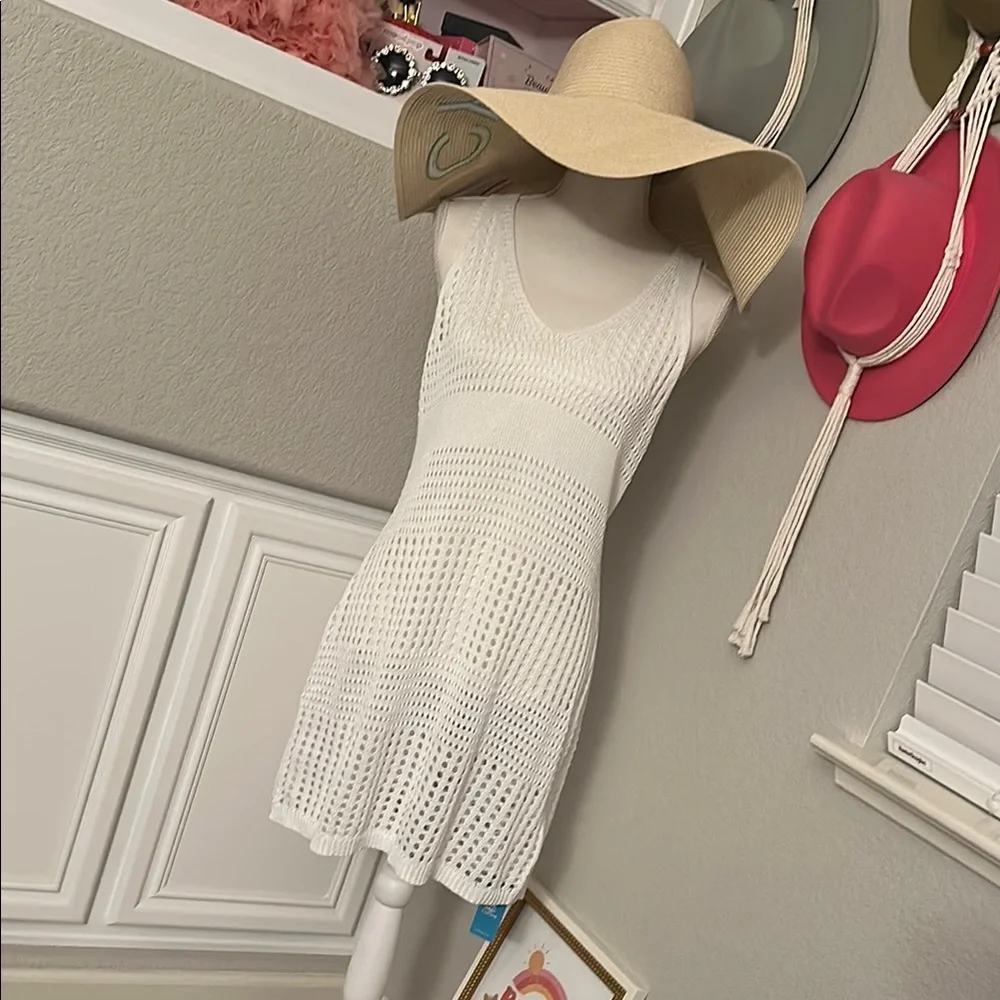 CUPSHE White Crochet Coverup NWT - Picture 3 of 9